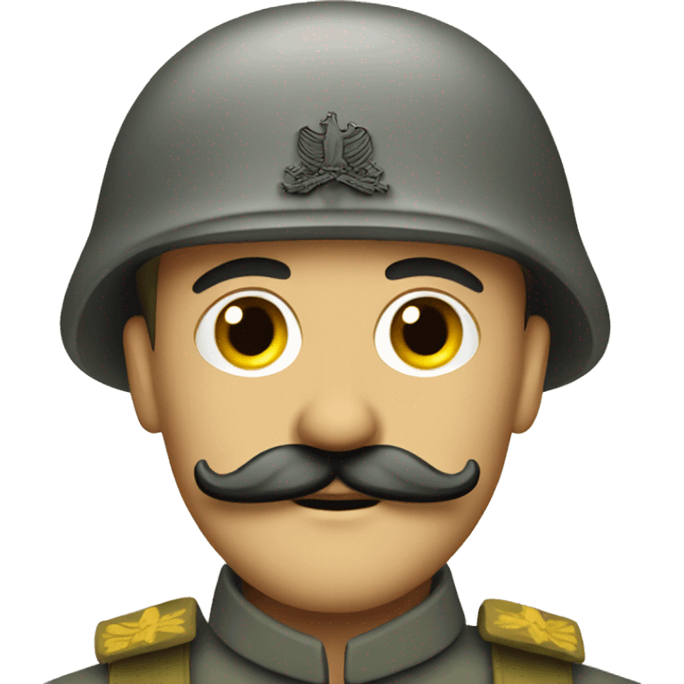 German soldier with moustache emoji