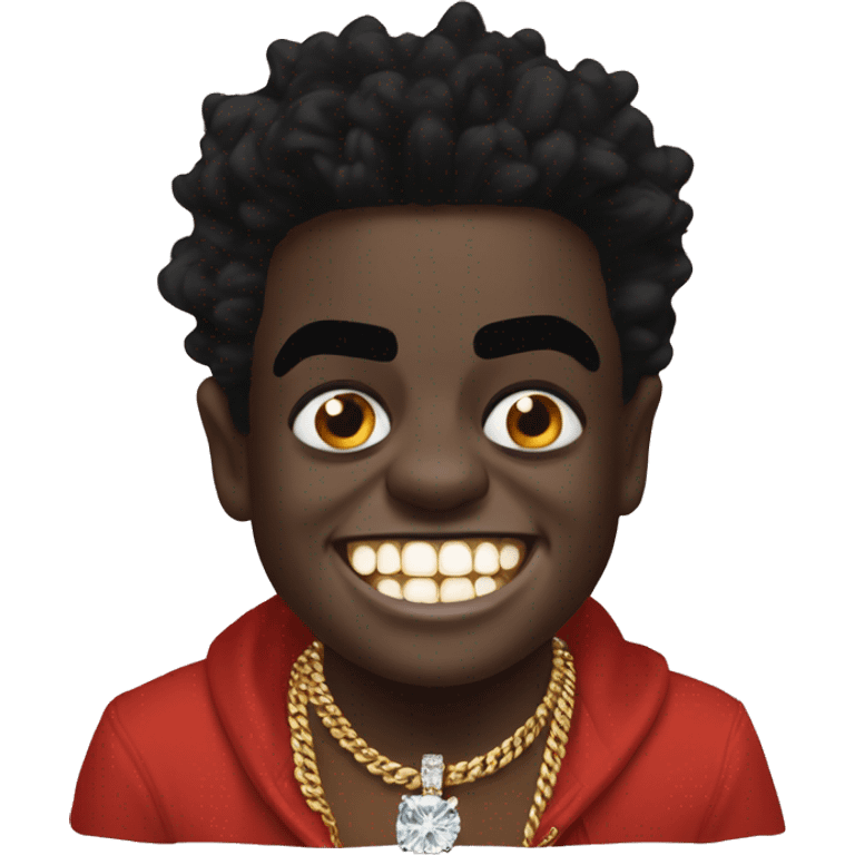 Kodak black with diamond teeth emoji