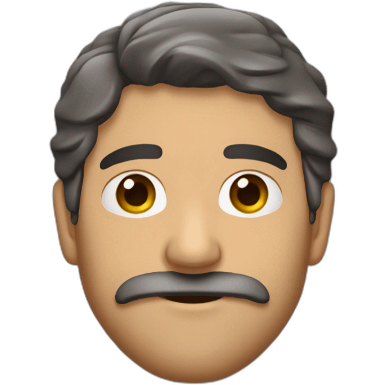 hombre 35 años crespo con barba nariz grande emoji