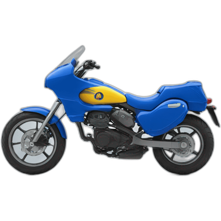 Moto kansas azul emoji