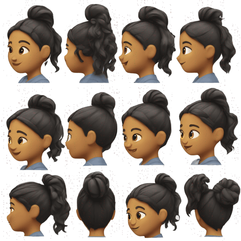 Girl putting her hair up  emoji