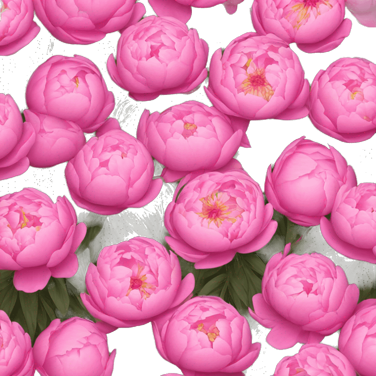 100 pink Peonies emoji