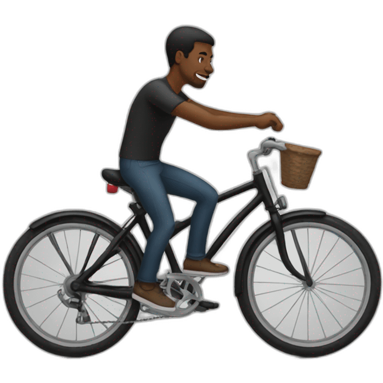 negro en bici emoji