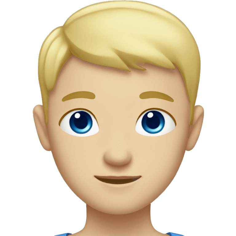 blonde boy with blue eyes buzzcut emoji