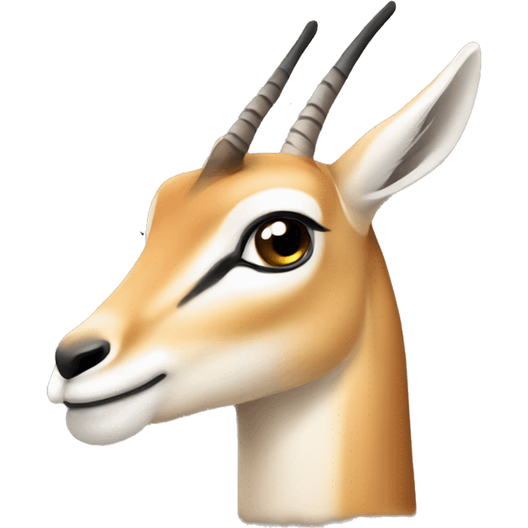 Gazelle smiling emoji