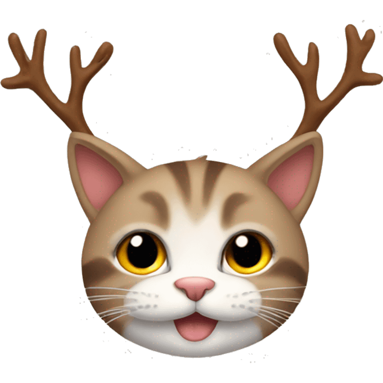 Cat with reindeer ears emoji