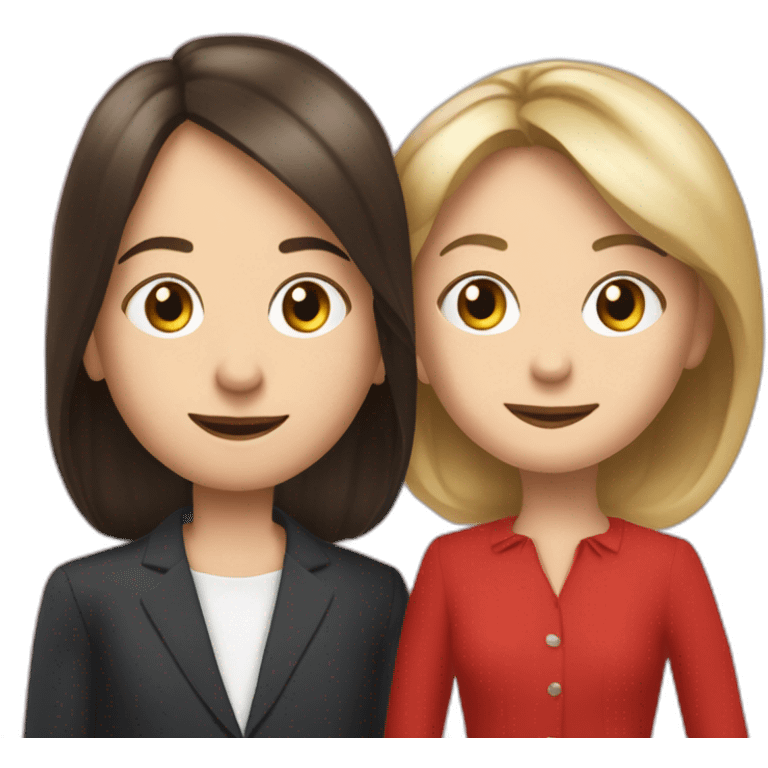 Marie lePen et un garçon Emanuelle Macron emoji