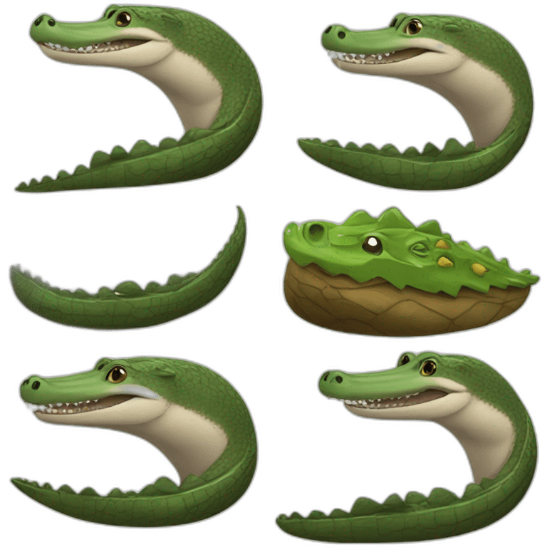 Loutre sur un crocodile emoji