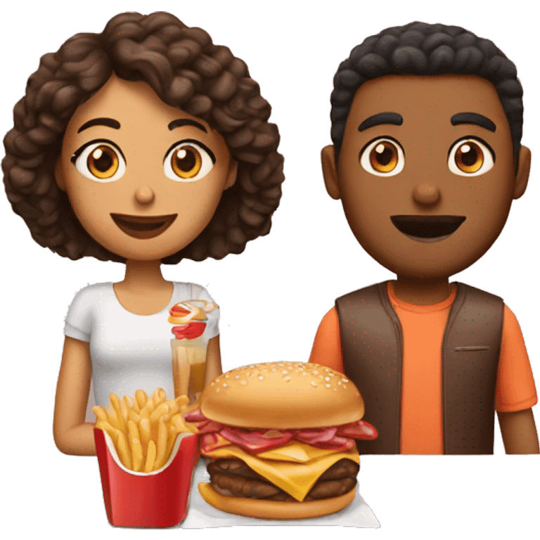 Couple date fast food emoji