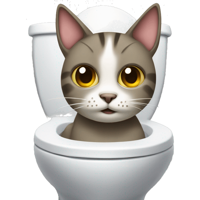 Cat on toilet  emoji