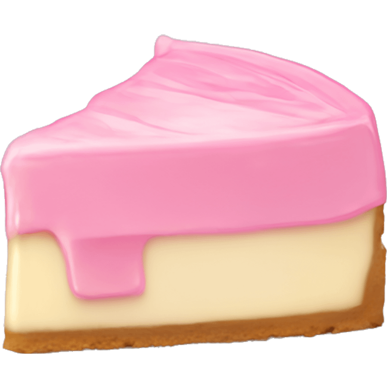 Cheesecake with pink creme emoji