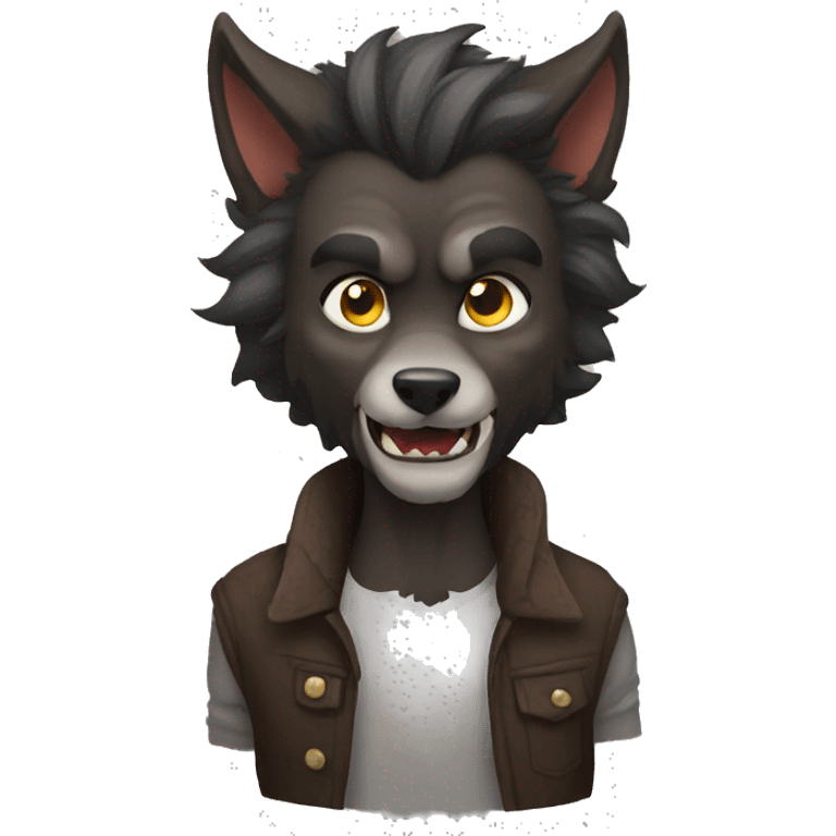 Werewolf cute emoji