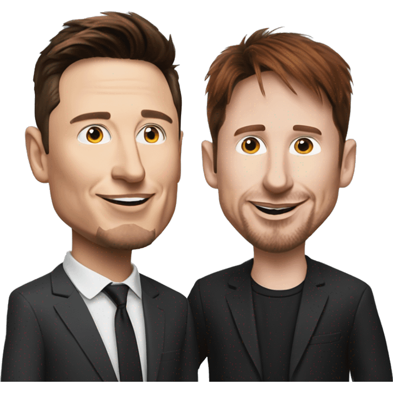 elon musk with lionel messi emoji