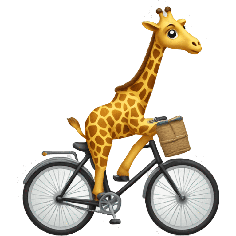 Giraffe Riding a Bicycle emoji