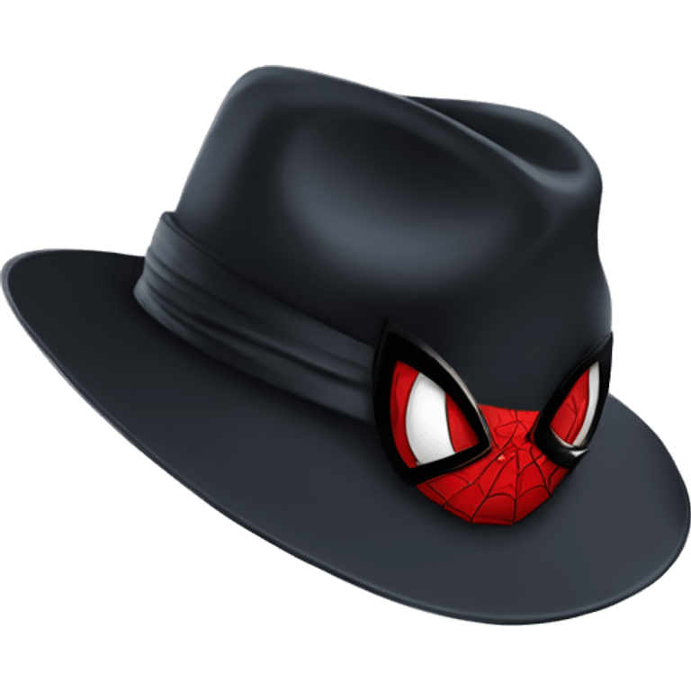 Spider man with a black fedora  emoji