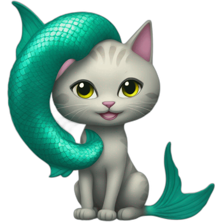 Cat mermaid emoji