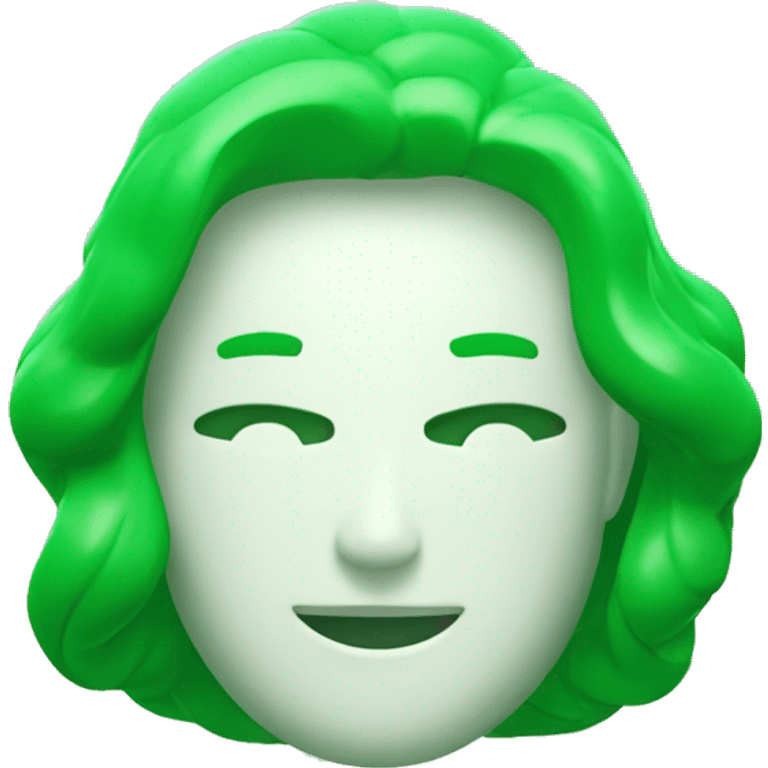 generame un emoji sencillo de energias renovables color verde tipo icono emoji