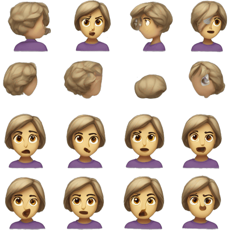 confused short hair woman emoji