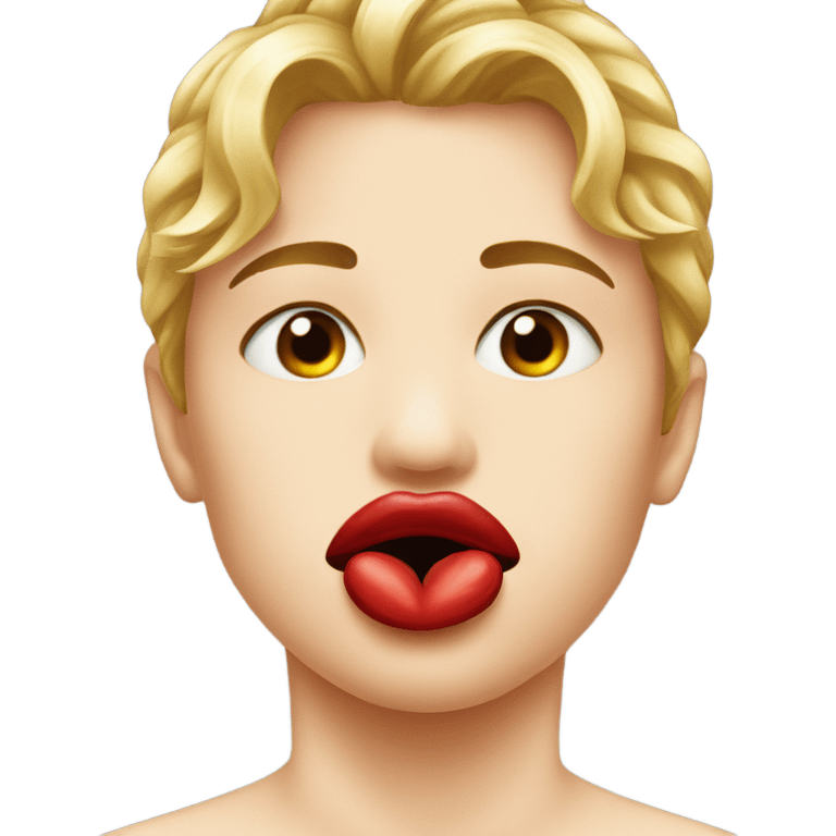 lips with kiss emoji