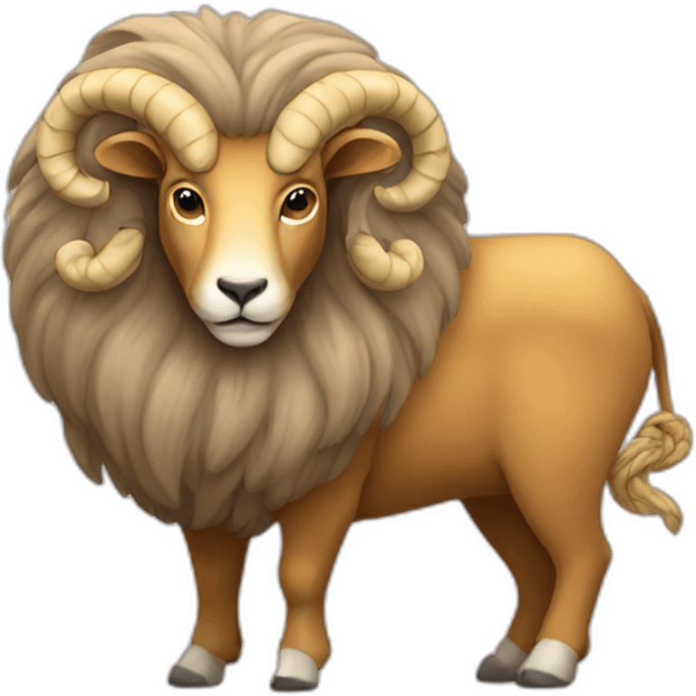 a ram with a lion emoji