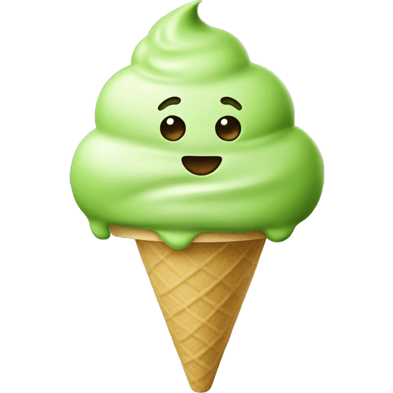 Matcha ice cream emoji