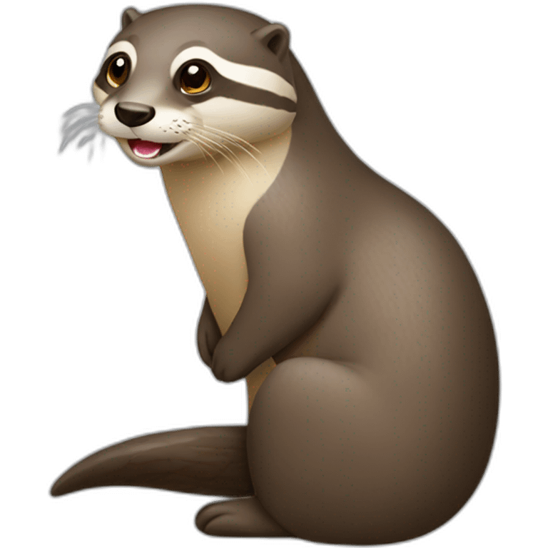 Loutre sur chat emoji