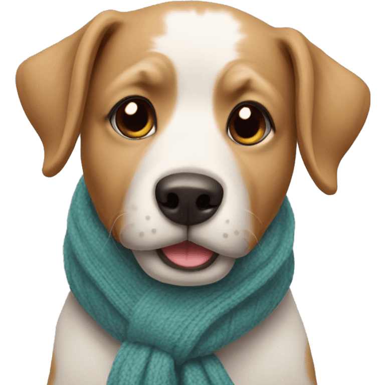 dog wearing a scarf emoji