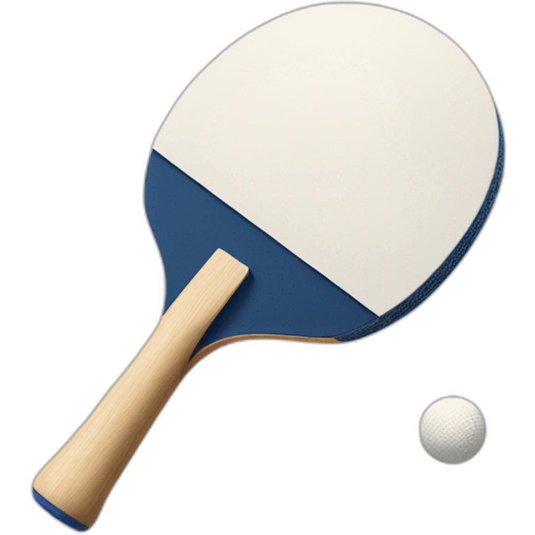 Raquette de ping pong avec une balle de tennis emoji