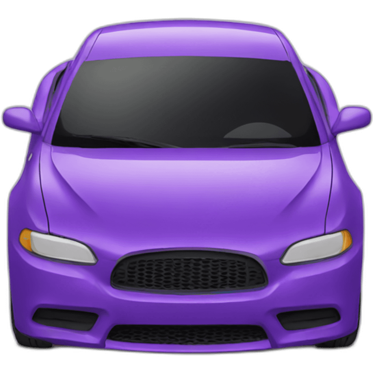 purple car top front view emoji