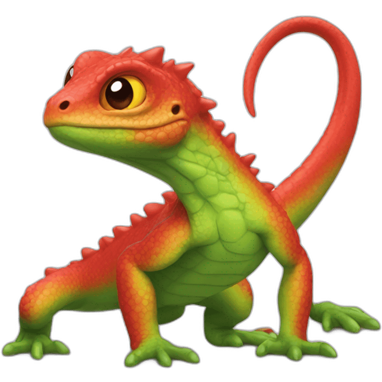 toy red figurine lizard monster cute cartoon emoji