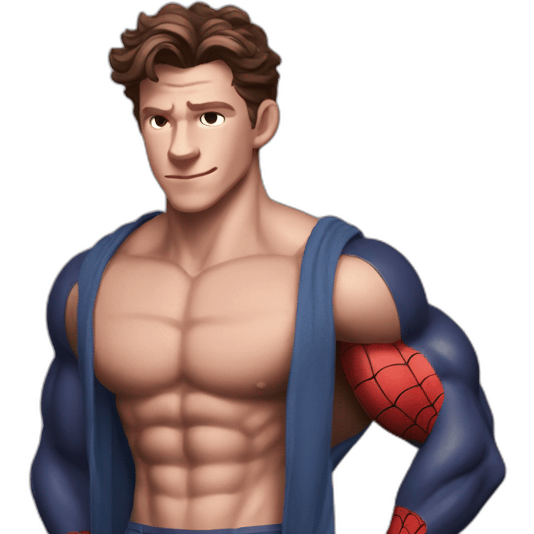 Tom Holland spiderman bodybuilder emoji