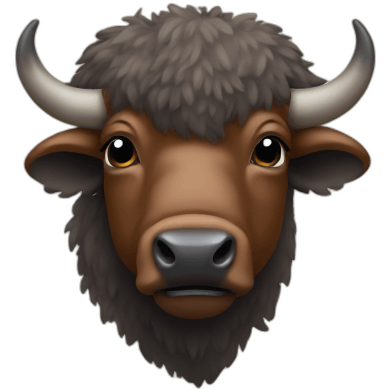 Mounted bison head emoji