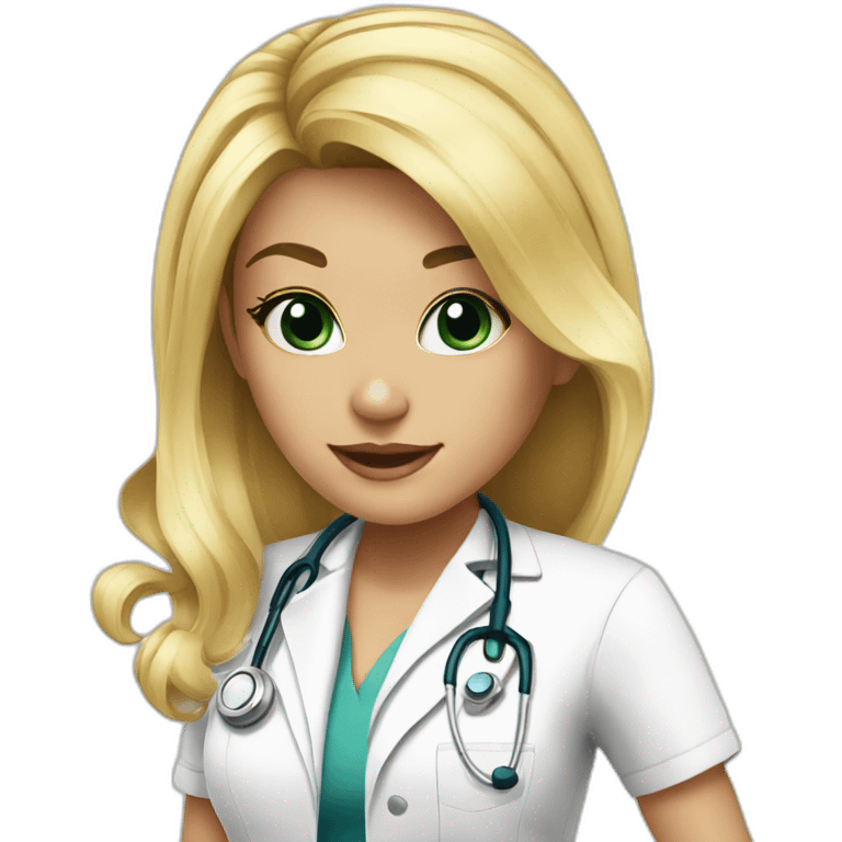 doctor girl party blonde emoji