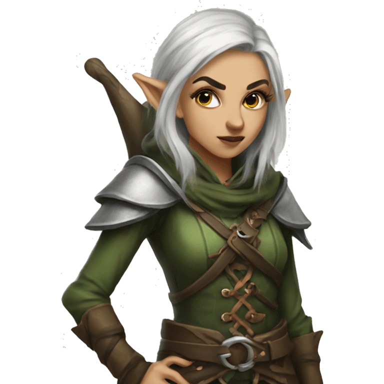 rogue female elf fantasy emoji