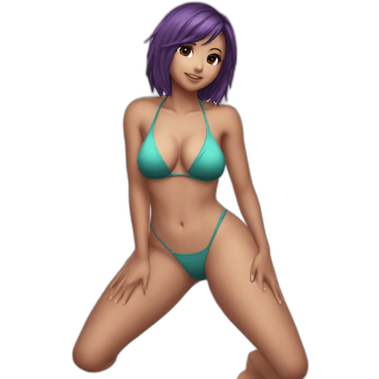 Fiora posing legs and ass in bikini sfw emoji