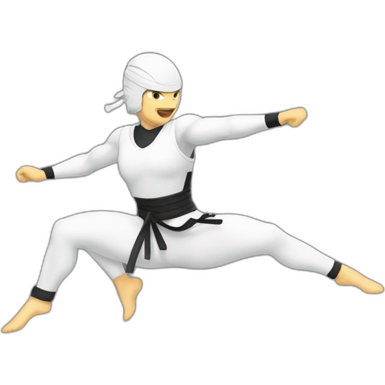 Female White Ninja Warrior Athlete jumping emoji