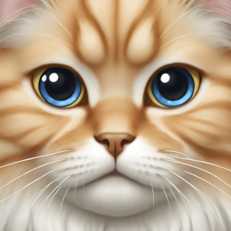 persian cat white orange color emoji