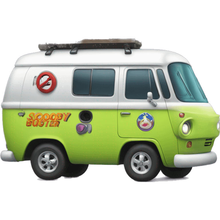 Scooby and the meddling kids monster ,ghost busters,hippie van. emoji