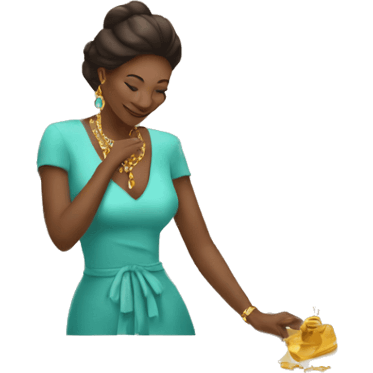 elegant jewelry creator at work emoji