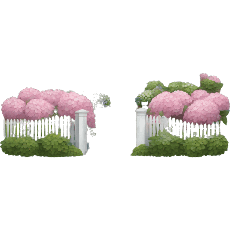 Cape cod home with hydrangeas emoji