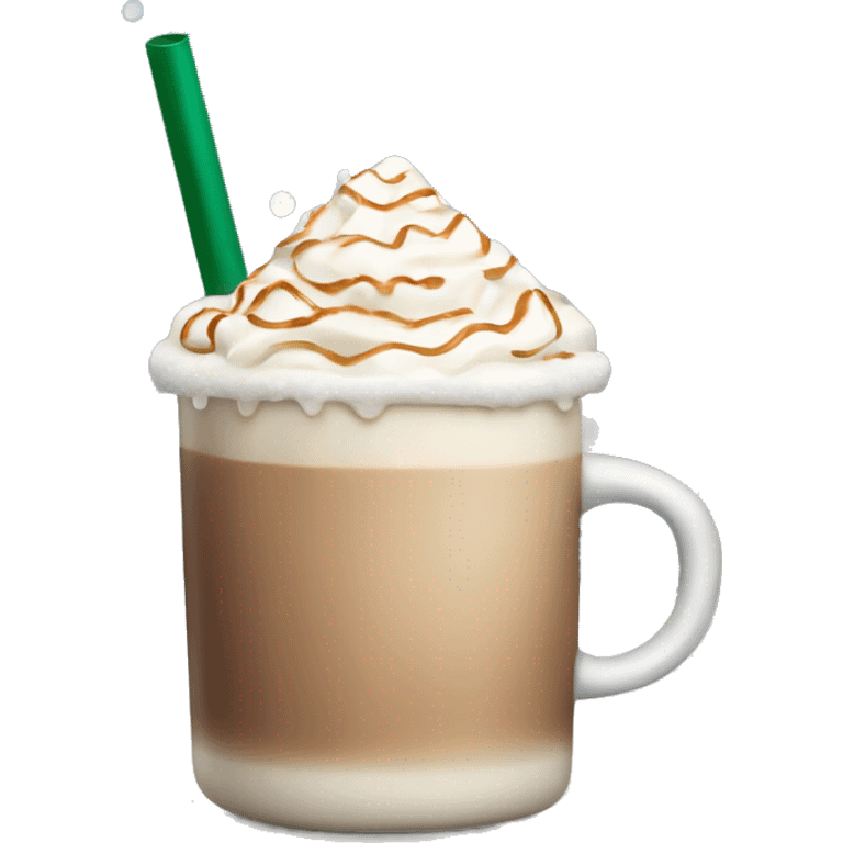 Starbucks iced Christmas latte emoji