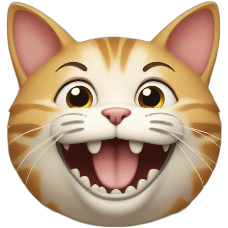 Cat with 25 hands laughing emoji