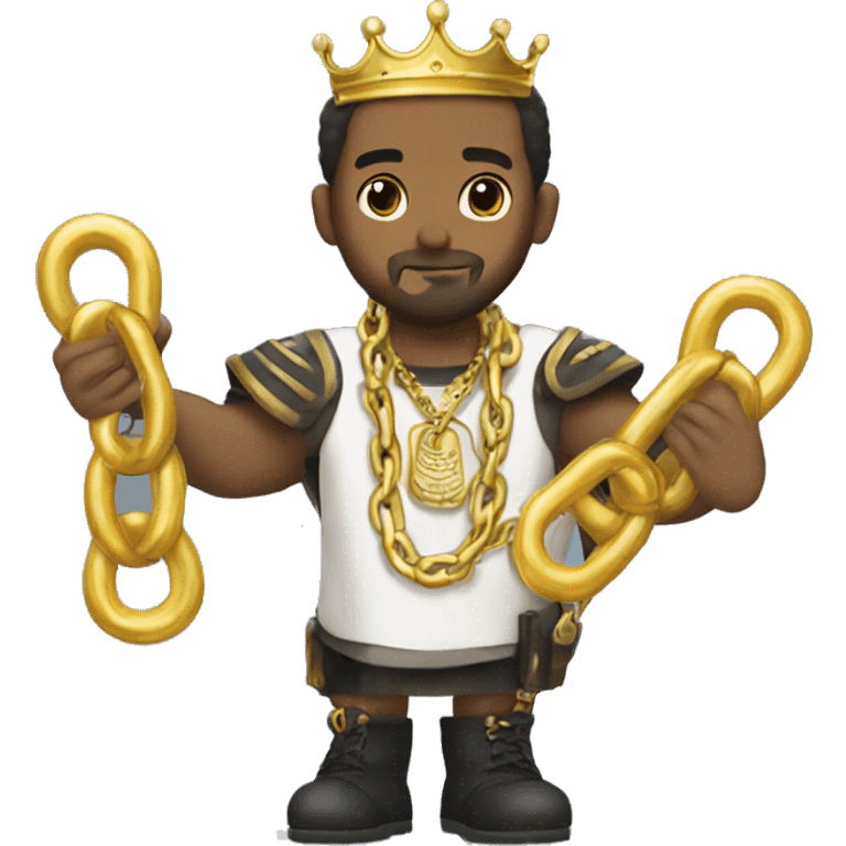 Drakes the ruler holding a golden pedal chain  emoji