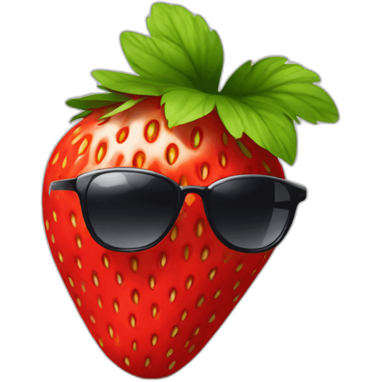 strawberry with sunglasses emoji