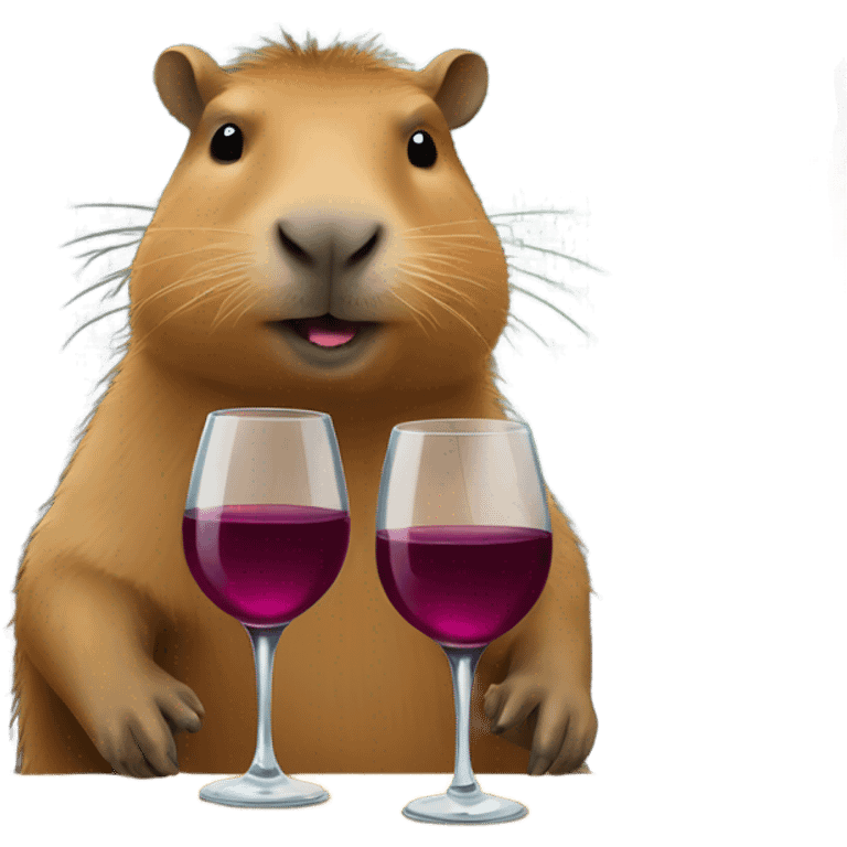 capybara drinking wine emoji