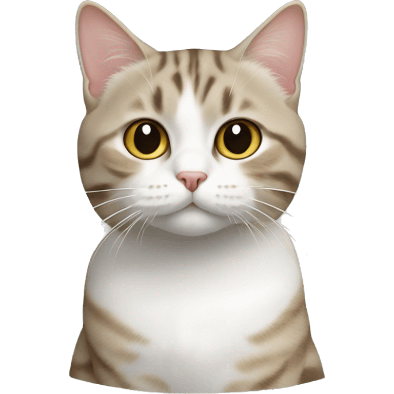 British cat tabby white and great  emoji