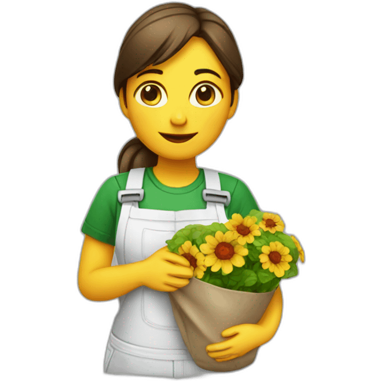 gardener girl with burrito emoji