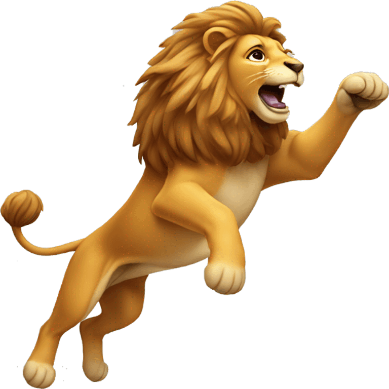 jumping lion emoji