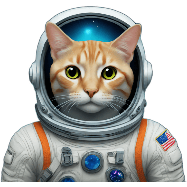 cat neon astronaut emoji