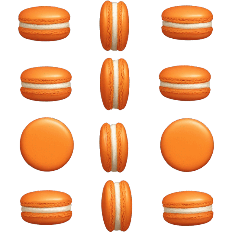 Realistic orange macaroon emoji